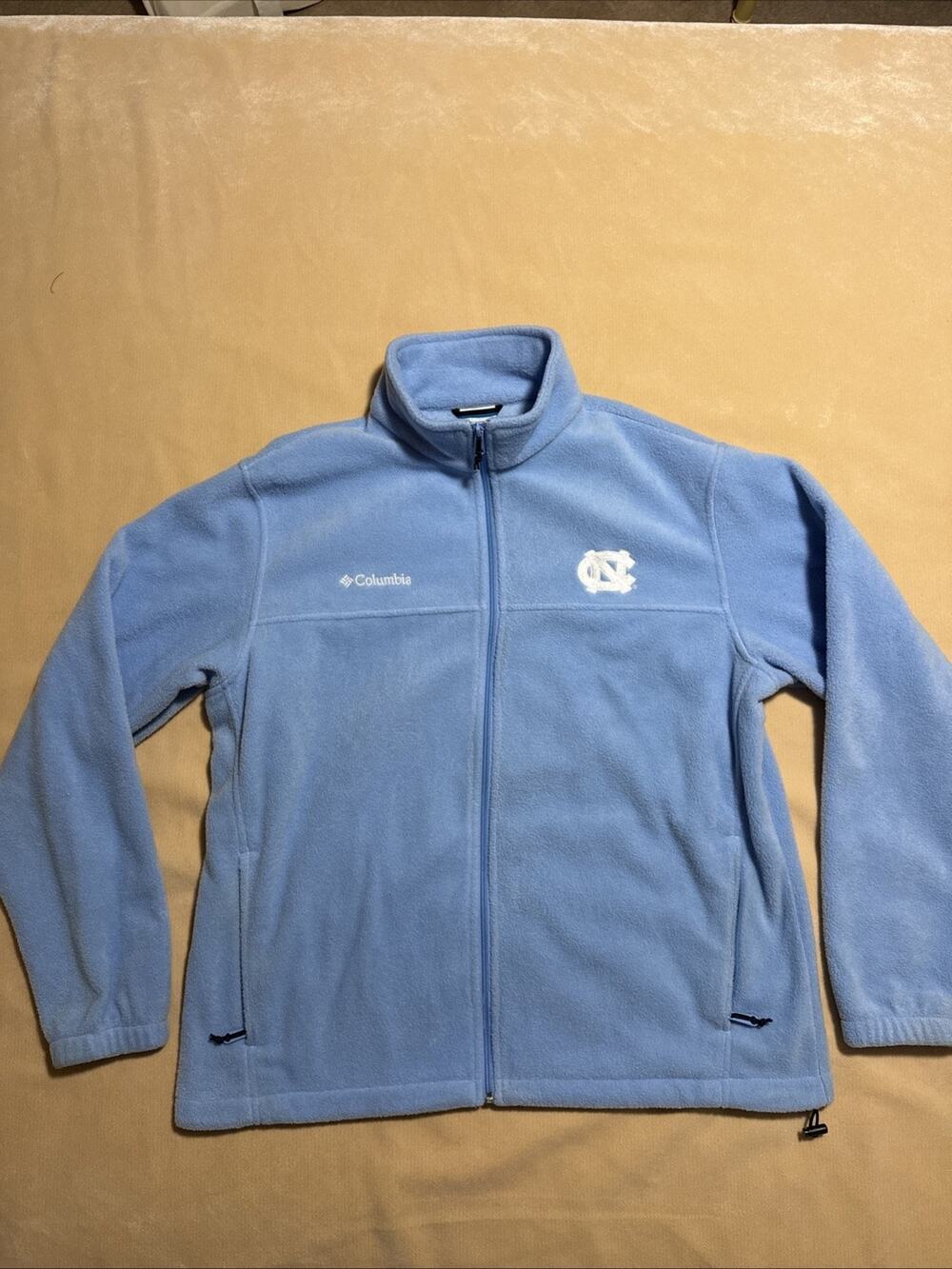 UNC Carolina Tar Heels Fleece Jacket Womens Size XL Blue Zip Columbia